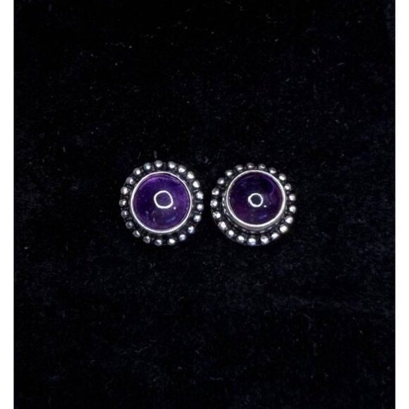 Amethyst Sterling Silver Earrings - Picture 1 of 3